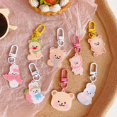 W&G Cute Japanese Love Bear Pendant School Bag Jewelry Pendant Girl Ins Trendy Bag Keychain Ornament