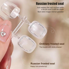 BOLE Russian-style Frosted Seal Layer Not Stick To Magic Mirror Powder Manicure Suede Matte Nail Polish Glue Nail Phototherapy
