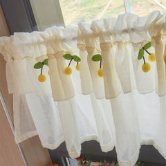 Cilected Korean Short Curtains Small Fresh Kitchen Half Curtains Home Small Windows Curtain Cabinets Shade Curtains Door Curtain