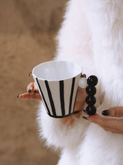 YICKYUE - Ahunderjiaz-Retro Black Ceramic Coffee Mug, Office Drinking Mugs for Girls, Couple Cup, Kitchen and Dining Bar Drinkware, 300ml