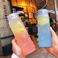 Heat-resistant Glass Water Bottles Couple Cups Portable Handle Sports Outdoor Bottle Cup Camping Office BPA Free Large-capacity