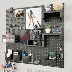 Punch-Free Wire-Wrap Board Wall Shelf Desktop Storage Rack Grid Photo Wall Living Room Nordic Wall Decorative Plate