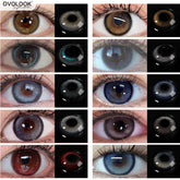 YICKYUE - 2PCs/Pair 10 Tone New Lenses Color Contact Lenses for Eyes Natural Colored Eye Lenses Beauty Eye Color Lens Yearly Use