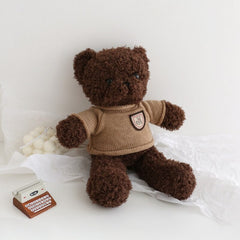 Cute Plush Bear Doll with Sweater Removable Birthday Gift for Kids Children Toy Bedroom Living Room Decoration New Year Gift