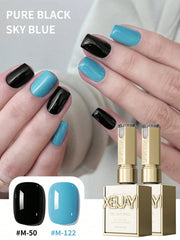 YICKYUE - 2 Colors 15ML BlackAndBlue Nail Gel Set Semi Permanent Nail Art Soaking UV LED Nail Salon DIY Nail Salon Gel ForSpring AndSummer
