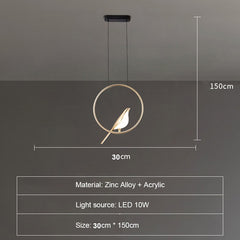 Nordic modern LED pendant lights Magpie bird chandeliers lamp indoor lighting bedroom kitchen living room home decor decoration