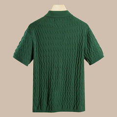 Hearujoy New Fashion Knit Polo Shirts Men Korean Style Slim Fit Solid Short Sleeve Top Summer Trend Premium Polos Tshitrt For Mens