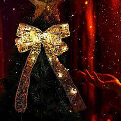 Ribbon Fairy Light Bows String Lights Christmas Tree Ornaments Navidad Natal New Year 2023 Decoration Christmas Decorations