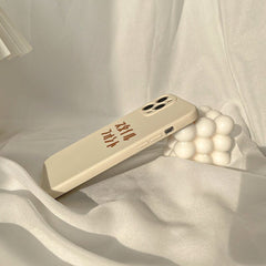 Simple Japanese soft silicone phone case for iphone 11 12 mini pro max 8 xsmax x xr 7 plus letter cover protective capa
