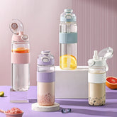 1100ml/720ml Fashion Healthy Material Water Bottle With Straw Large Capacity Sport Drinking Plastic Bottles Eco-Friendly