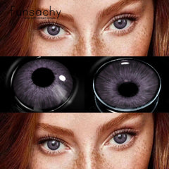 YICKYUE - 2pcs New Natural Contact Lenses for Eyes Colorful Blue Beautiful Pupil Contact Lens Purple Color Eye Lens Free Shipping