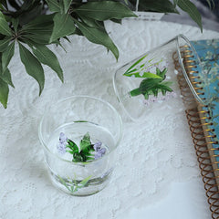 Japanese Bell Orchids Cocktail Whisky Sparkling Wine Glass Heat Resistant Coffee Milk Juice Cup 370ML Party Beverage Drinkware