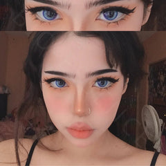 YICKYUE 1 Pair Color Contact Lenses Natural Eye Contact Brown Lenses Blue Lenses Cat Eye Lenses Monet Gray Eye Lense Yearly Sales