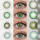 YICKYUE - 1 Pair Colored Contact Lenses Natural Eye Lenses Green Eye Blue Lenses Yearly Beauty Cosmetic Brown Contacts Eye