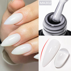 YICKYUE - 7ml Glitter Rubble Base Gel Nail Polish 2-In-1 Nude Pink Sparkly Semi Permanent UV Gel Nail Art Manicure DIY Vernis