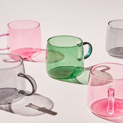 2PC Nordic glass coffee cup milk tea beer heat resistant cocktail wine mug Drinkware tumbler cups household Big mugs