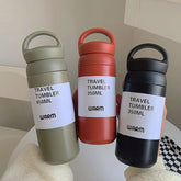 Ins Simple Fashion Thermos Cup 304 Stainless Steel Cup Thermal Coffee Mug Portable Student Couple Vacuum Flask Thermos Bottle