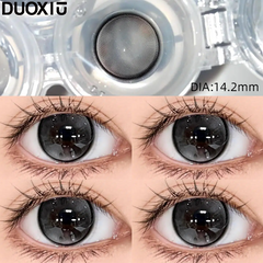 YICKYUE - 1Pair New Natural Colored Contact Lenses Eye Black Pupils lens with Degree Makeup Myopia Lenses Yearly Use Fast Shipping