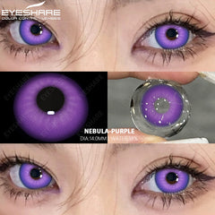 YICKYUE - 1pair/2pcs Colored Contact Lenses for Eyes Blue Contacts Purple Lenses Cosplay Contact Lenses Yearly Fashion Eye Lenses