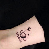 Waterproof Temporary Tattoo Sticker Harajuku Black Moon Star Design Body Art Fake Tattoo Flash Tattoo Arm Female Male