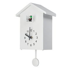 Modern Plastic Bird Cuckoo Design Quartz Wall Hanging Horologe Clock Timer Quartz Wall Clock for Home Living Room Office Decor