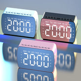 Bluetooth Speaker Mirror Mini Wireless Stereo alarm clock music player Surround Support TF Card FM Radio Subwoofer Loudspeaker