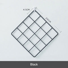 Iron Grid Art Mesh for Photo Displaying Frame Mood Board Postcard Display Storage Rack Home Wall Hanging DIY Decoration Shelf