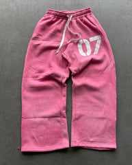 Hearujoy 90s Streetwear Woman Number Pants Y2k Harajuku Running Joggers Sport Casual Trousers Printed Pattern Fashion Hip Hop Street Sweatshirt Pocket