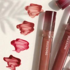 YICKYUE - 6 Color Tea Red Mirror Dyeing Lip Gloss Moisturizer Liquid Lipstick Waterproof Long Lasting Pink Lip Tint Korean Makeup Cosmetic