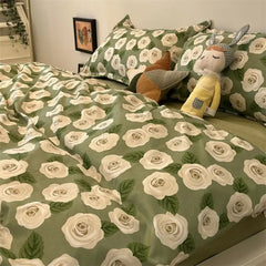 YICKYUE - Bedding Set Bed Sheet Set Linen Duvet Cover Double Bed Set Queen Size Luxury Matrimonial Covers Queen Bed