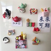 Korean Style Cute Picnic Series Afternoon Tea Food Three-dimensional Magnet Refrigerator Magnet Magnet Home Decoration