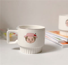 Korean couple ceramic granddad and granddad Mug creative granddad and granddad milk coffee mug