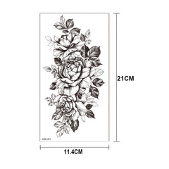 YICKYUE - 10pcs/lot lion tiger wolf tribal totem temporary tattoos sleeve arm sexy body art painting men tattoo sticker black big decal