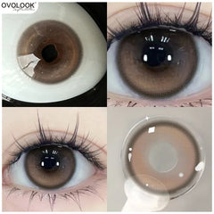 1 Pair Purple Beauty Colored contact lenses For Eyes Halloween Makeup Lens Pupils Fashion Big Eye Lenses Myopia Lenses
