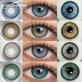 YICKYUE - 1 Pair Natural Colored Contact Lenses for Eyes New Contact Lenses Blue Colorful Lenses Gray Contacts Beauty Makeup Lens