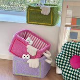 YICKYUE - Cute Big Eyes Little Monster Toys Snacks Sorting Storage Basket Storage Items Cute Stripes