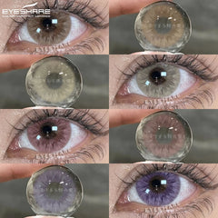 2Pcs Gray Color Contact Lenses For Eyes Natural Eye Brown Color Lens Cosmetic Soft Eye Lenses Beauty Pupils Blue Lenses