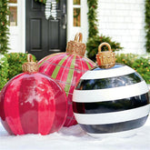 60cm Christmas Decor PVC Balls Inflatable Ball Toy Giant Christmas Tree Outdoor 2022 New Year Decorations Toy Ball(No Light)