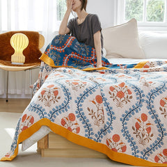 Pure Cotton Gauze Blanket Large Thicken Soft Breathable Quilt Throw Towel Covers Blanket For Home Bedding Bedspreads On The Beds