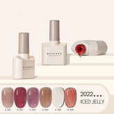 MAYCHAO 12ml Square Bottle Jelly Gel Nail Polish Pudding Polish Top Coat Soak Off UV LED Gel Art Nail Varnish Manicure Lacquer