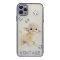vintage sheep cartoon phone case for iphone 11 Pro Max 7 8 plus case cute silicone hard for iphone XR XS MAX 7 8 Plus cover capa
