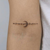 Waterproof Temporary Tattoo Sticker English Moon Body Art Fake Tattoo Flash Tattoo Arm Female