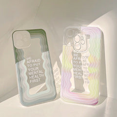 Colorful Wave pattern rainbow cute phone case for iphone 7 8 xs max x xr 12 mini 11 pro max lovely cover women gril funda shell