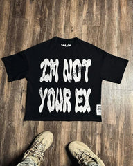 Hearujoy 90s Streetwear Retro Harajuku Fashion Brand Letter Print Oversized Short-sleeved Tops Men Y2k American Street Hip-hop Loose T-shirts Women