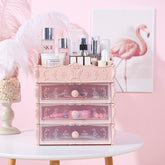YICKYUE Cosmetic Storage Box Desktop Drawer Dresser Skin Care Product Rack Transparent Multi-layer Large-capacity Cosmetic Box
