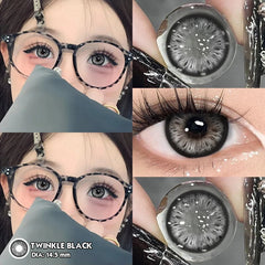 YICKYUE Colored Contact Lenses Natural Lenses Yearly Beauty Lens Eye Contacts for Eyes Makeup, Parties Campus Travel Camping