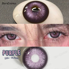 YICKYUE 2Pcs Natural Brown Colorcon Contacts Lenses Yearly OMG Series Korean New Fashion Gray Yearly Green Makeup Pupils