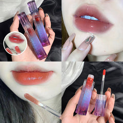 YICKYUE - Mirror Lip Glaze Iced Tea Water Lip Gloss Waterproof Long-lasting Moisturizing Transparent Jelly Liquid Lipstick Korean Makeup
