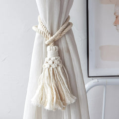 Macrame Curtain Tiebacks Boho Rope Curtain Tie Back Decorative Woven Curtain Holdbacks Home Decor Room Deocration