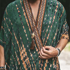 Hearujoy Fashion Shawl Mens Print Long Shirt Cardigan Summer Hawaiian Beach Sunscreen Cloak Casual Loose Cape Coat Clothing For Men 6XL